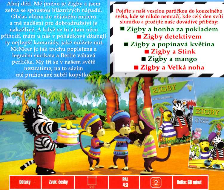 ZIGBY dvd HONBA ZA POKLADEM